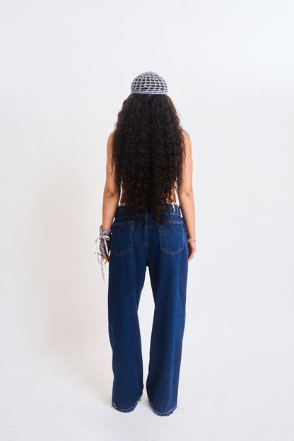 S/S24 Up-Cycled Denim Bow Jeans