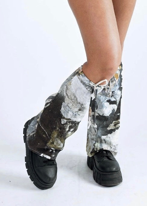 S/S23 Brown Print Leg Warmer Set